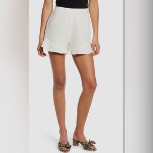 cupcakes & cashmere White Ruffle-Hem Women's Shorts